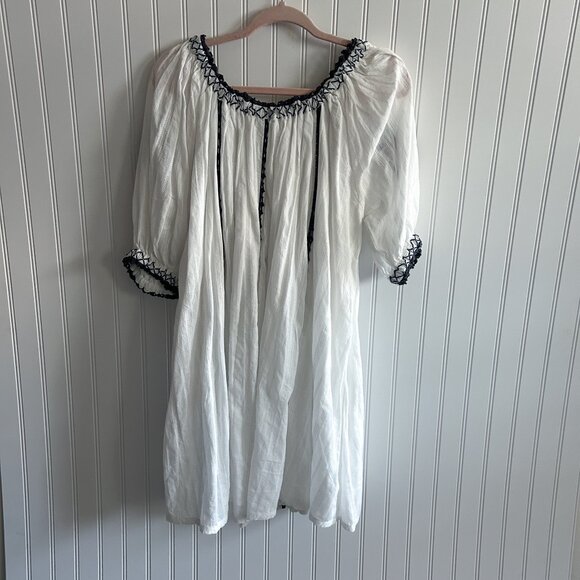 Cleobella Farida White Embroidered Mini Dress Size Medium - Picture 4 of 4